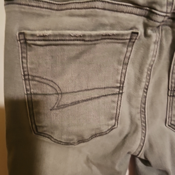 Women's Size 0 Short American Eagle Next Level Stretch Jegging Gray Denim Jeans - Picture 8 of 11
